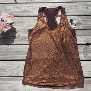 A.n.a. Brown shiny tank with pocket NWT